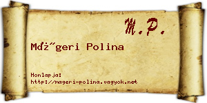 Mágeri Polina névjegykártya